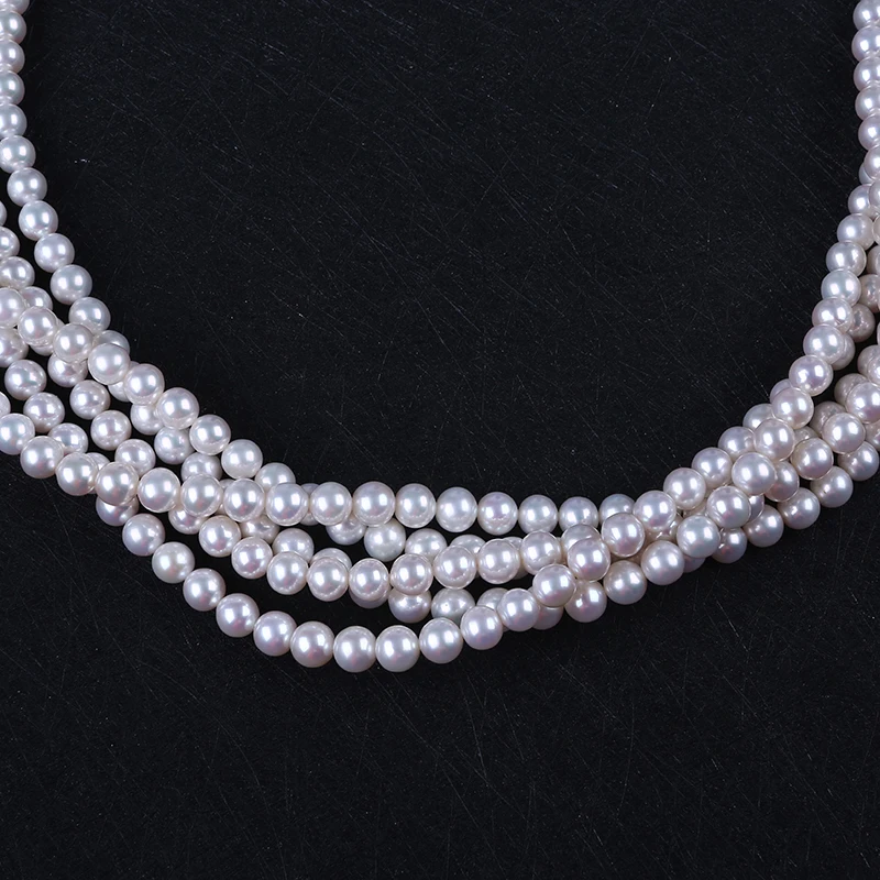 AAAAA 8mm 9mm white Japan akoya round shape pearl strand