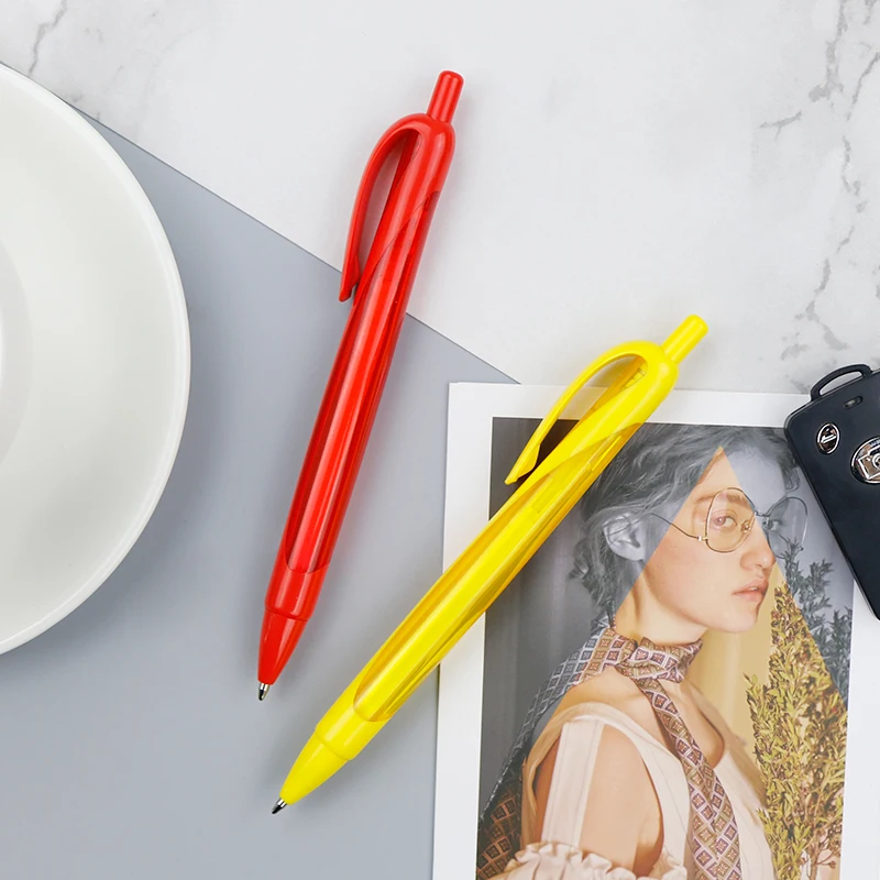 ballpoint pen la venta al por mayor plastic pen click ball point pen with custom logo