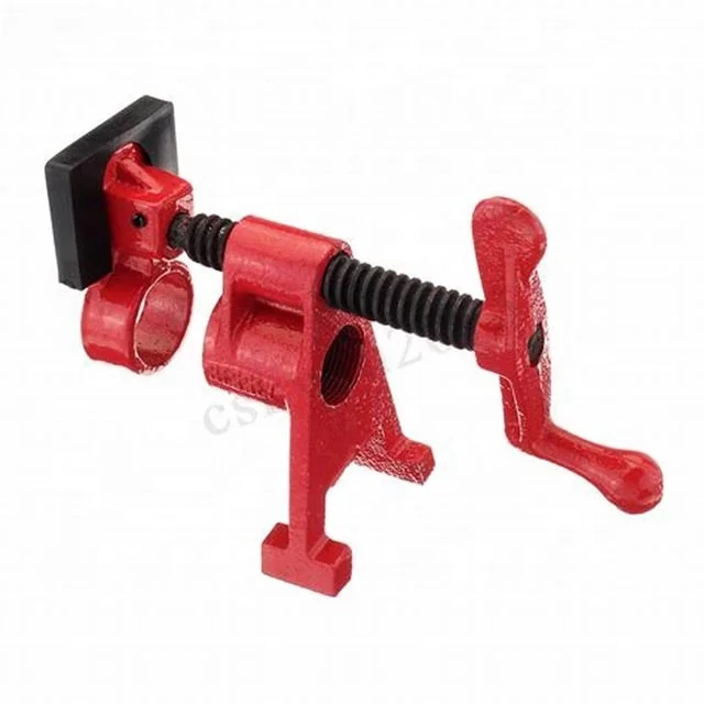 Heavy duty quick release adjustable cast iron vertical 3/4 inch woodworking Ma Steel pipe clamp with standing legs