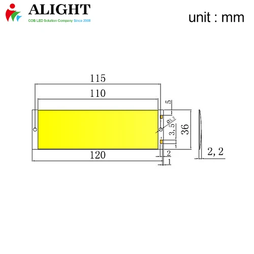 
Alight driverless ac cob led module led chip provides 9w hight power square led cob for commercial lighting 