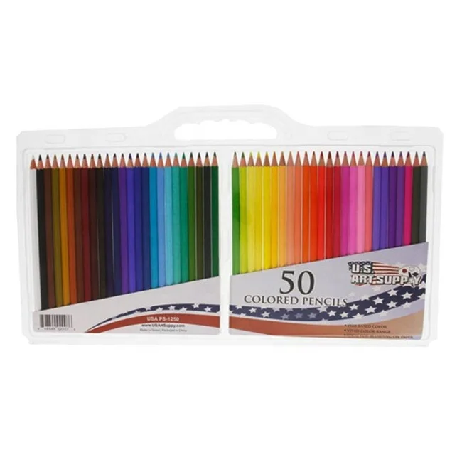 Professional 50 Pack Colour Pencil in PVC case