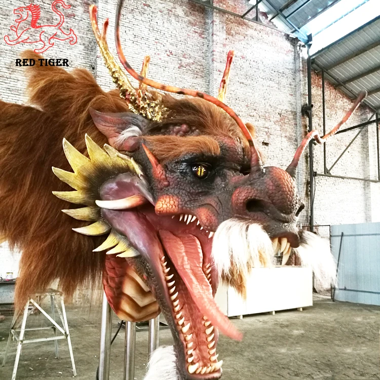 Animatronic Chinese dragon head model statues