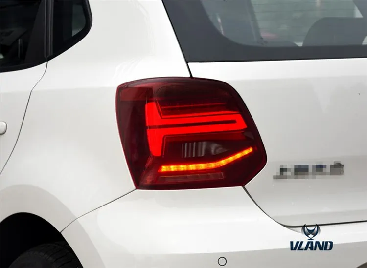 Автомобильная фара Vland для POLO 2011-2018, светодиодная задняя фара для Vento, полностью светодиодная задняя фара с матричным индикатором