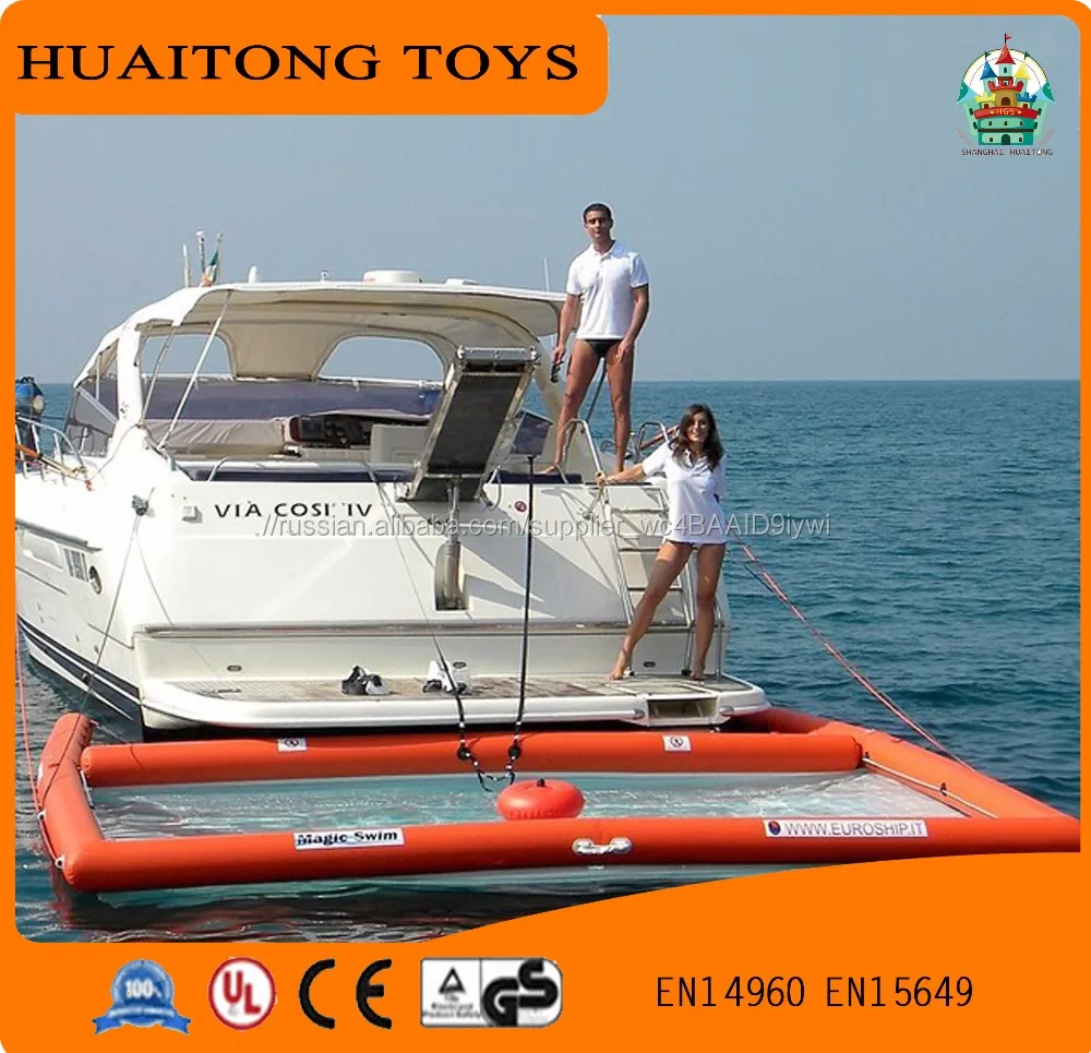 
 Горячие продажи плавучих надувные площади лодка бассейн  