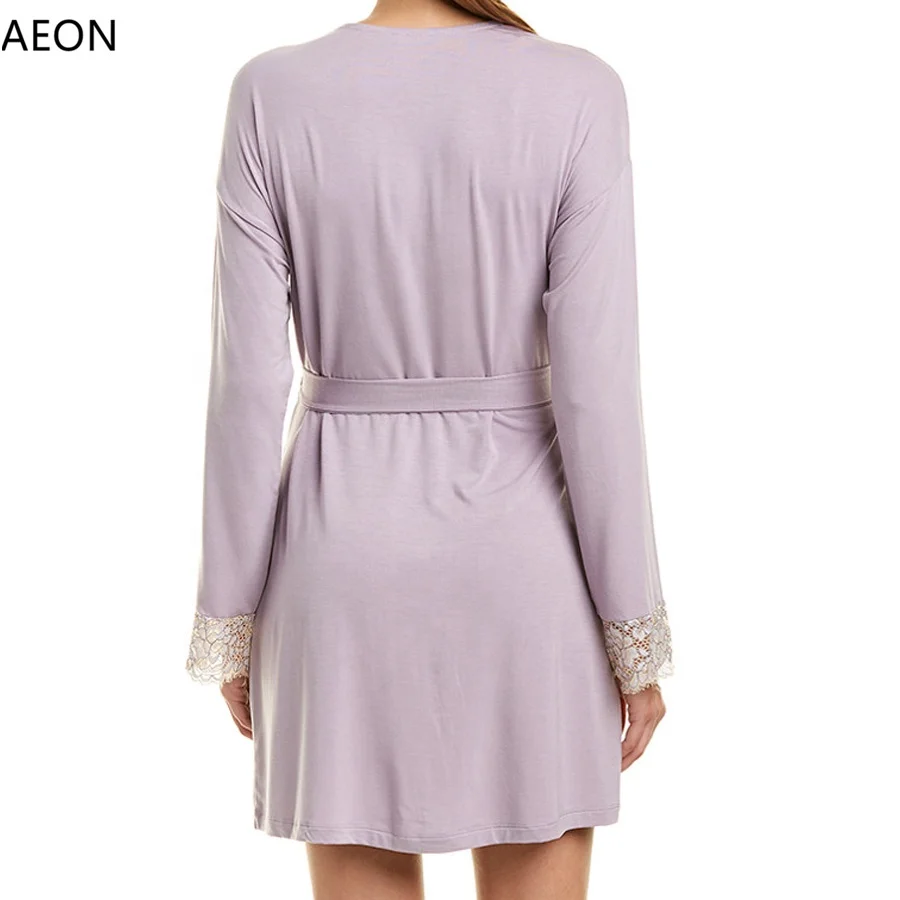 Wholesale Silk Satin Rayon Cotton Bridal Lace Robe for Women