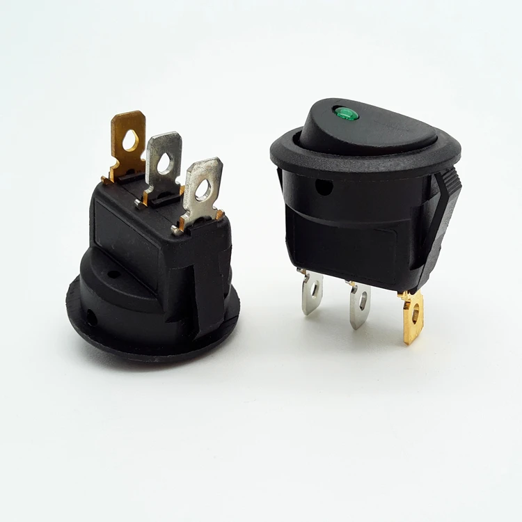 Haifei 3 контакта 4 контакта схема проводки круглый 250vac 16a t100 55 лампа 12 вольт клавишный переключатель