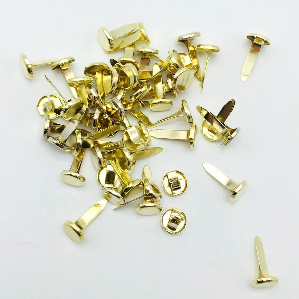 Застежка для книг с круглой головкой из золотистого