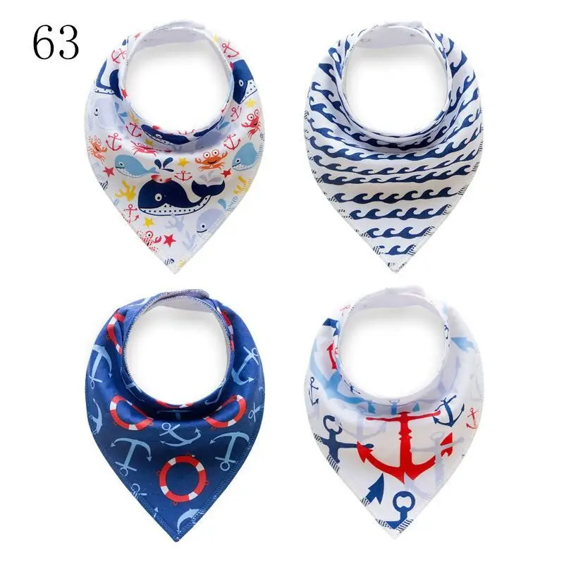 
4Pack Custom Printed Disposable Baby Bibs Bandana Drool Bib Set Baby Bandana 