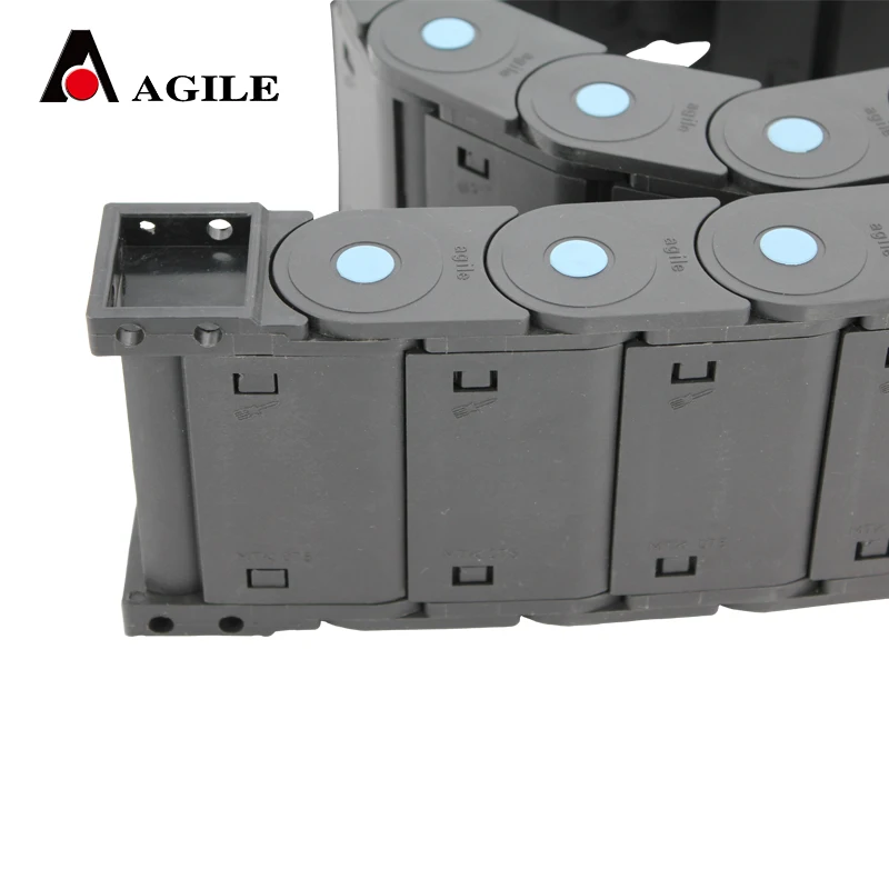 25*75 MTK series CNC reinforced nylon enclosed cable chain