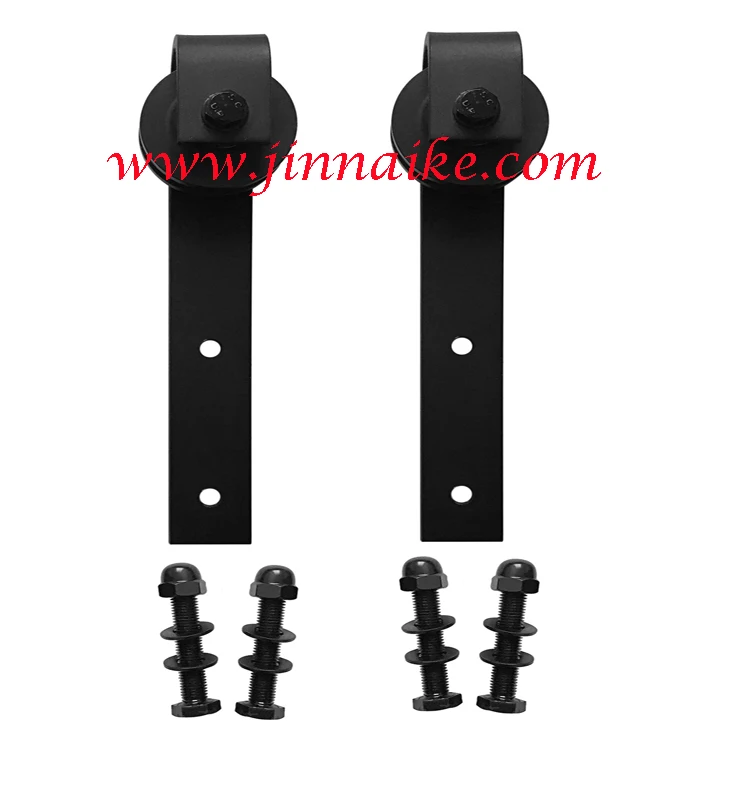 
A set of barn door hardware kits with two sliding door rollers 