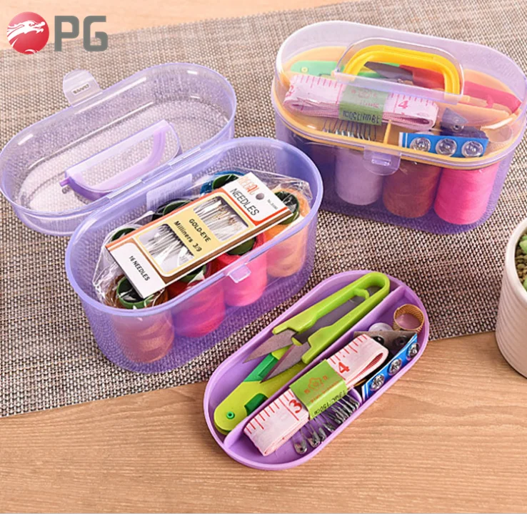 
Portable Household Travelling Mini Sewing Kit In Plastic Box 