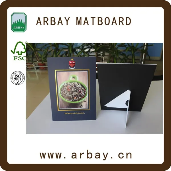 
Hot sale promotional gift dark blue paper wholesale velvet matboard for photo frame 