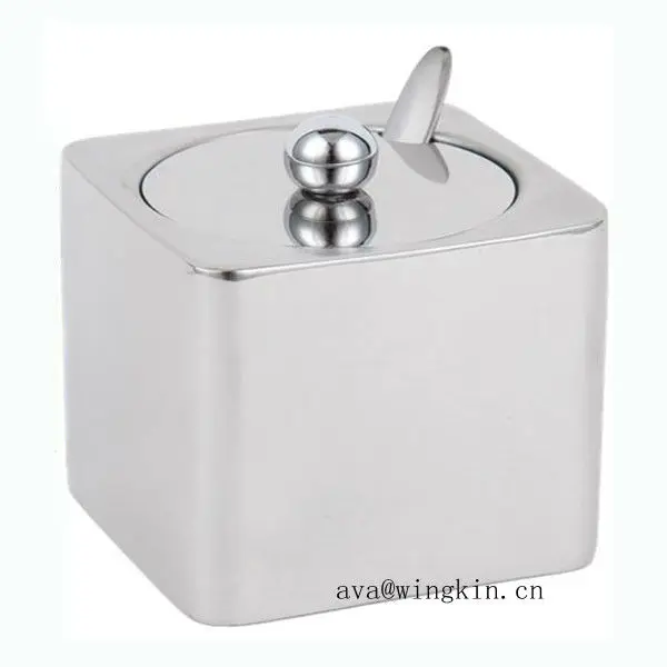 stainless steel bowl coffee powder sugar bowl