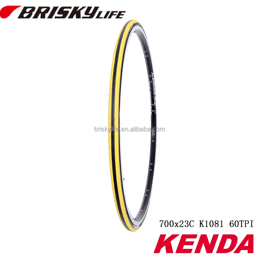 High Performance Road bike tire 700 23C yellow wall and black tread