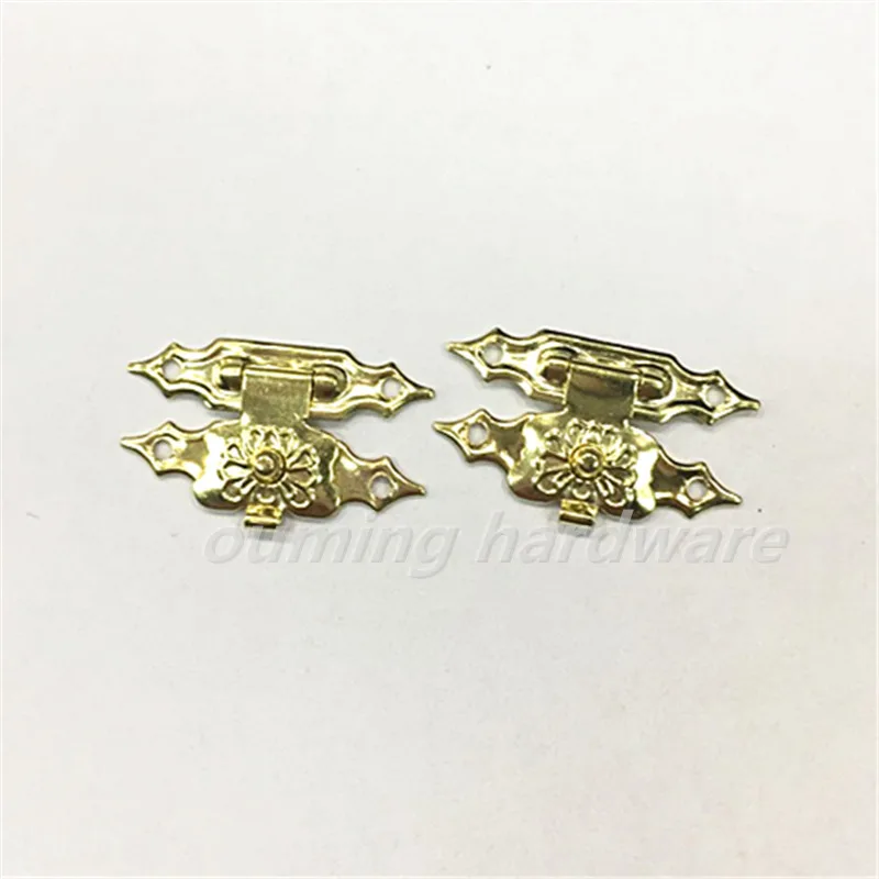 Small Metal Brass Plated Decorative Lock For Wooden Box Gift Box Lock
