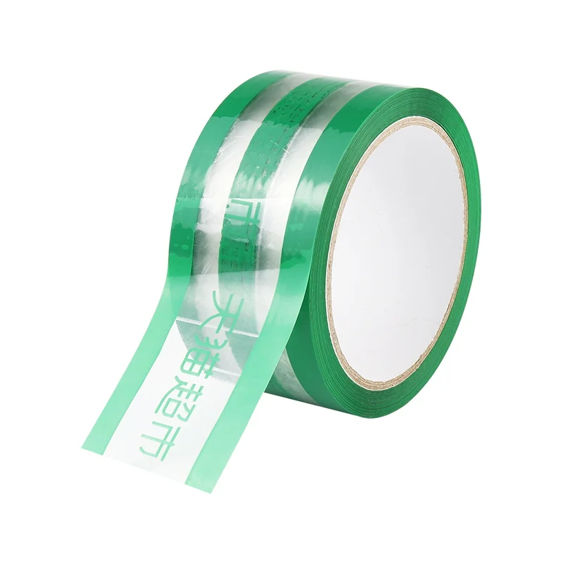 66m 48mm 45 micron green color bopp adhesive box packaging tape for carton sealing