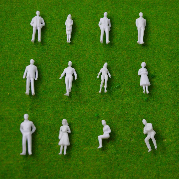 1/50 scale model miniature white figures Architectural model human scale