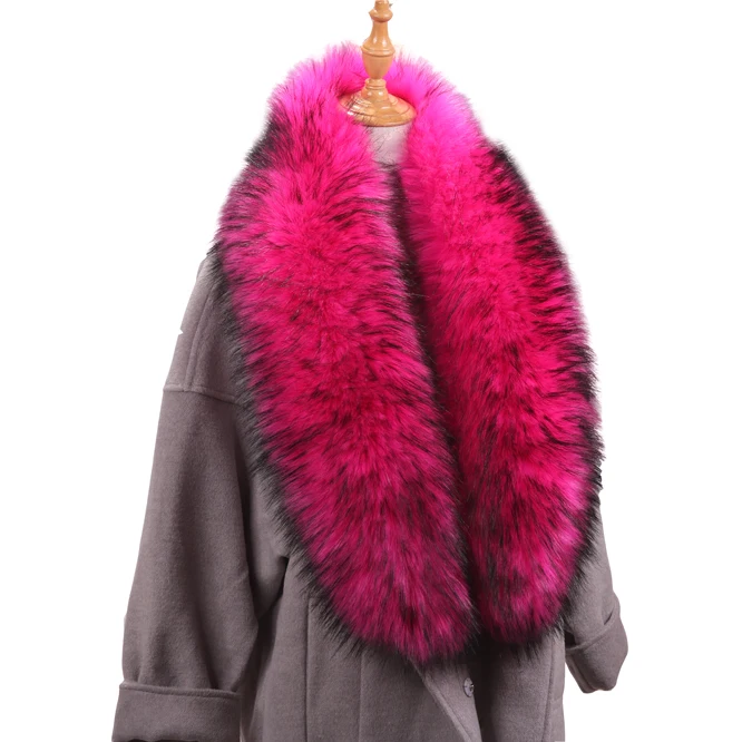 
Factory Direct Supply Long Style Detachable Fox Fur Shawl Collar 