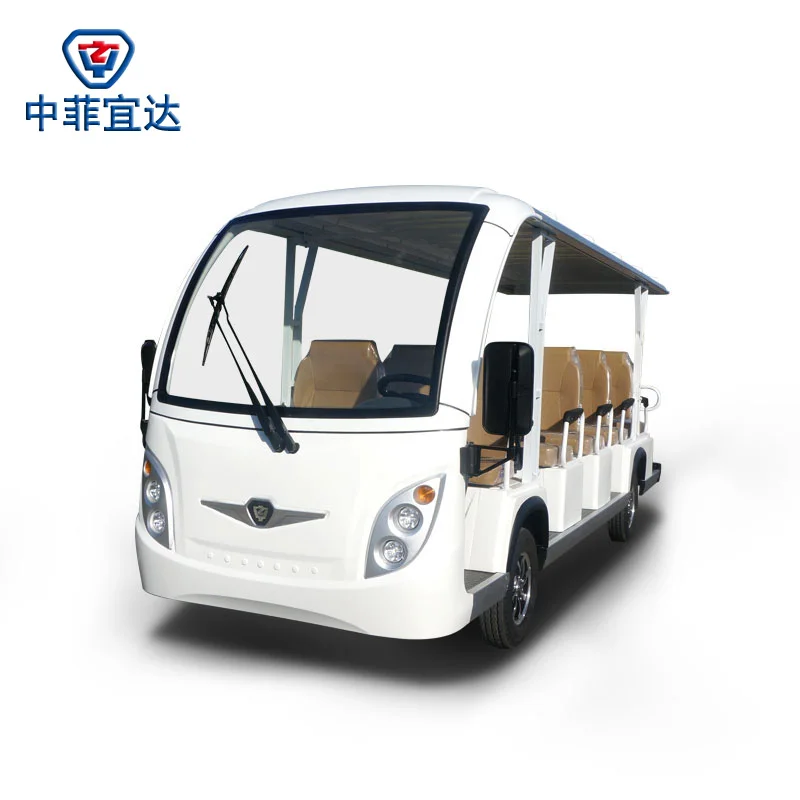 Zhongyi Brand 14 seats electric sightseeing car shuttle bus