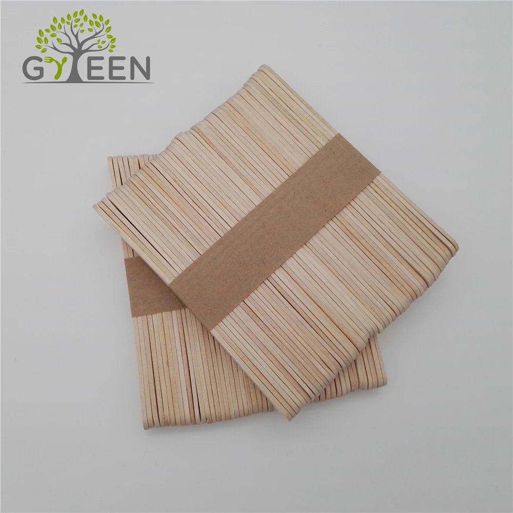 Printed Magnum Ice Cream Stick Birch Wooden Birch Wood Color Wooden Cutlery 100 Cartons Everyday FSC BSCI BRC Smooth