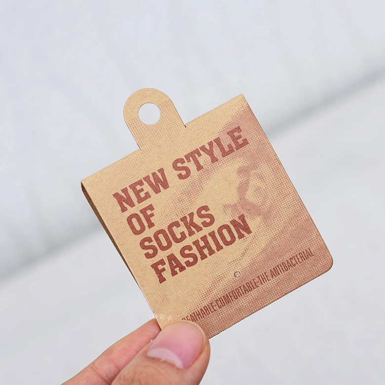 
 Картонная бирка для упаковки носков на заказ  