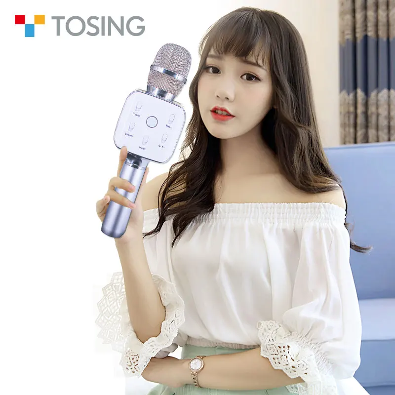 Мобильный телефон, лучший беспроводной динамик, микрофон для караоке, машина для пения, воспроизведения музыки Tosing02