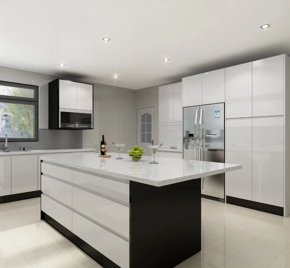 High Gloss Kitchen Cabinet with Hardware for Kitchen from Jiangsu, China