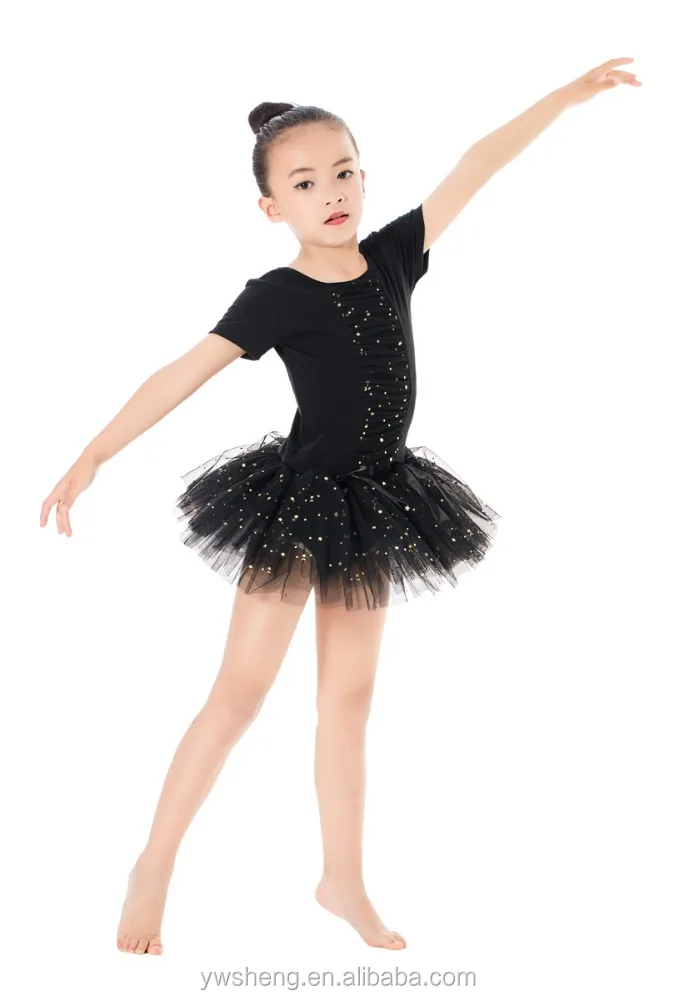 Wholesale Baby Girls Gymnastics Leotard Classic Dance Short Sleeve Ballet Tutu Dress