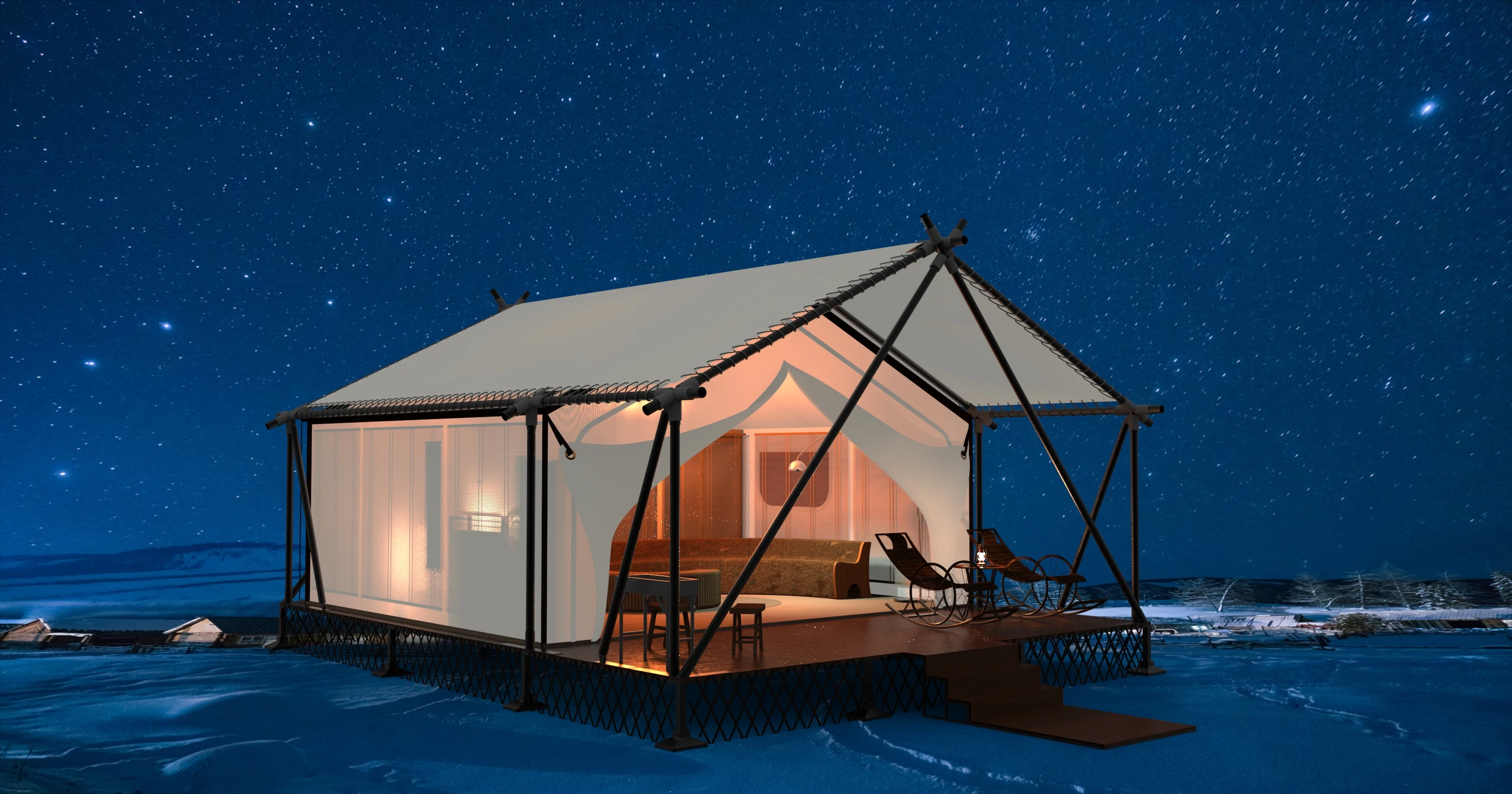 
outdoor custom glamping tent for camping 