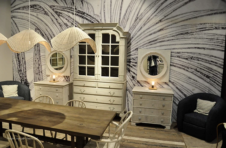 Scandinavian mid century classic home antique french style furniture wood cabinet wooden chest of drawers dressers