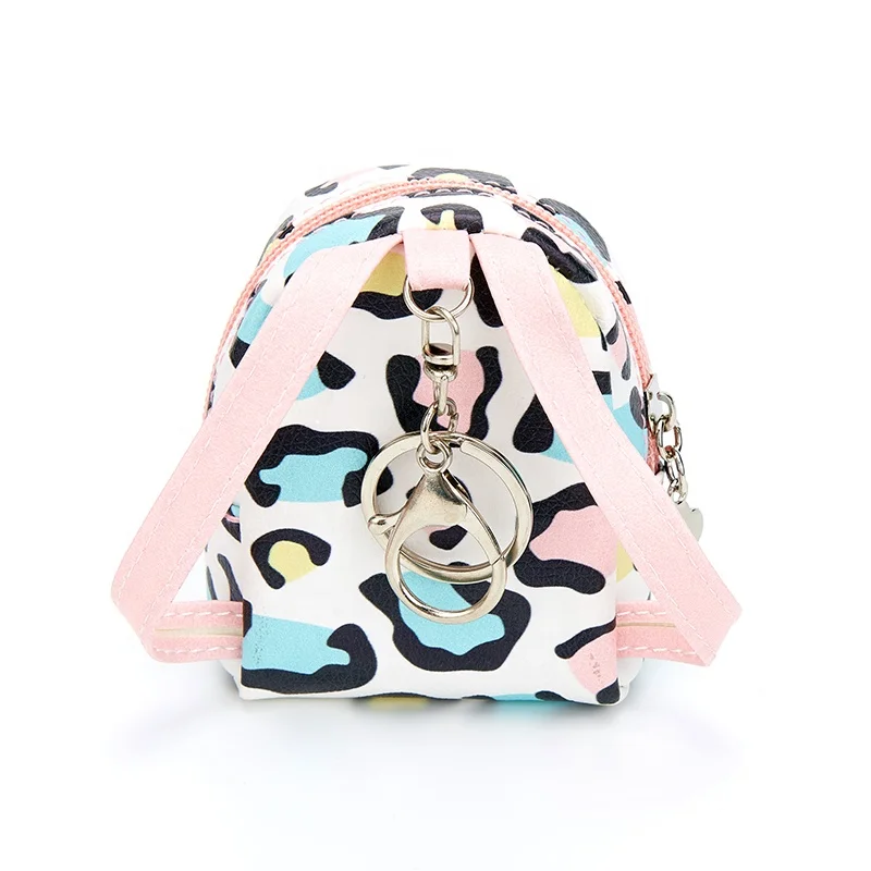 
New Arrival Mini Backpack Style Key Chain Coin Purse Pouch Stylish Fashion Change Key Holder For Women 