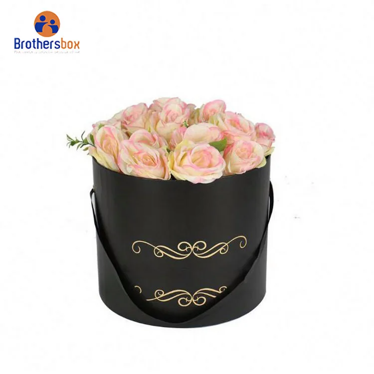 Elegant custom logo heart shaped paper rose packaging box for flowers