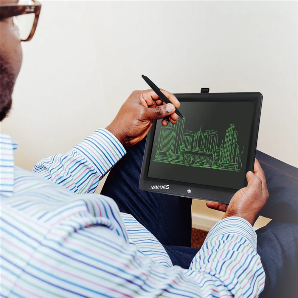  Newyes 15 дюймов дети Lcd волшебная доска для письма холодильник Doodle Pad Магнитная рисования
