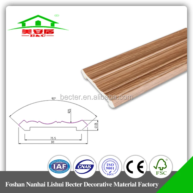 Plastic Foamed Cornice Moulding PVC Crown Moulding For House Project