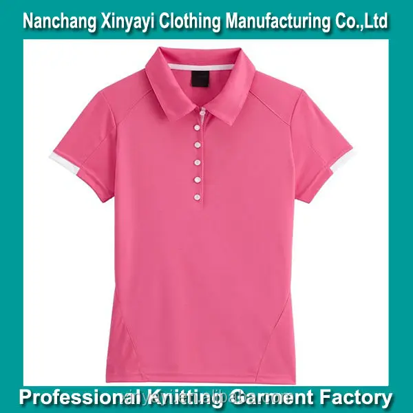 
Pink Women Polyester Plain Dry Fit Sports Polo Shirt 