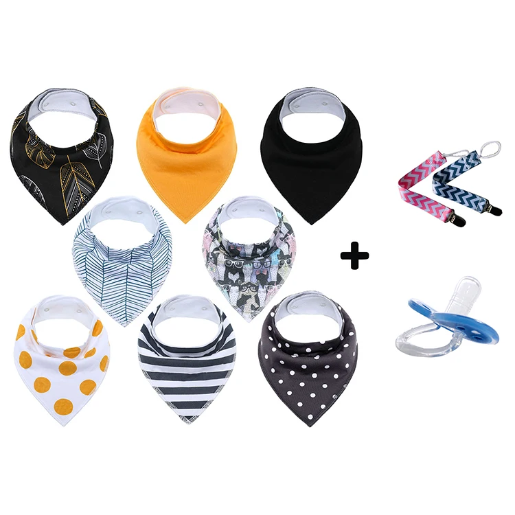 Хлопковые детские банданы, Слюнявчики с прорезывателем, треугольные детские нагрудники для младенцев, Белые Простые, детские нагрудники, упаковка