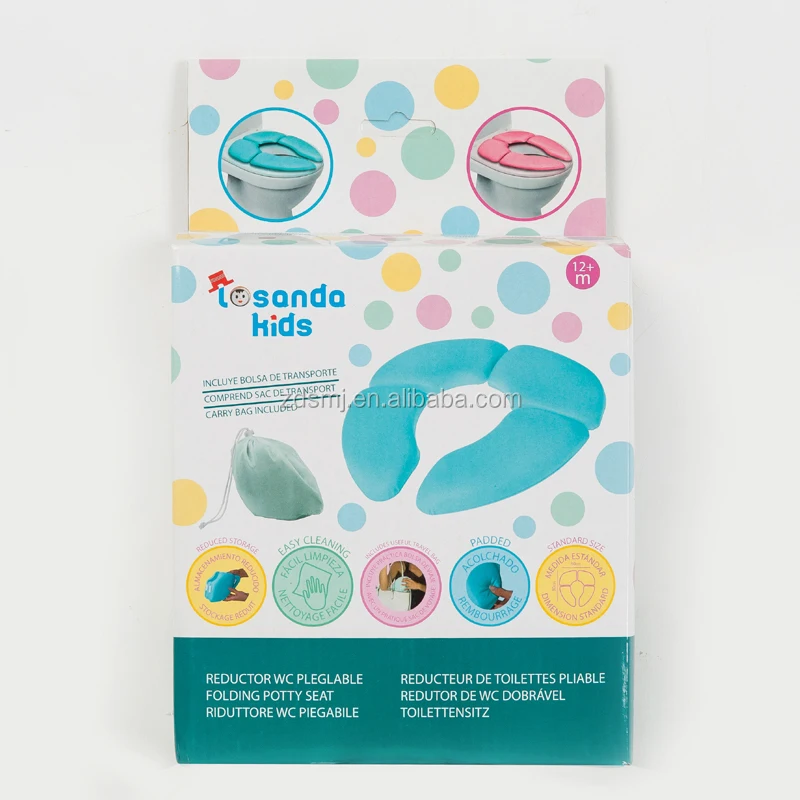 Foldable Travel Potty Seat for Babies, Toddlers Potty Seat, Toilet Training with Carrying Bag