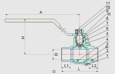 1/2 дюймов Valogin 600WOG бессвинцовый SWT кованый латунный шаровой кран с полной сертификацией