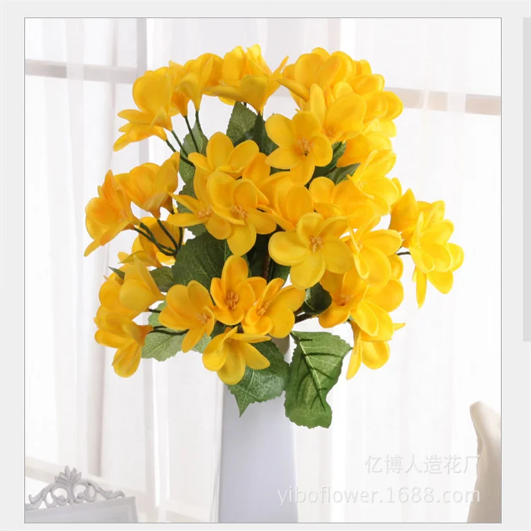 Искусственный Плюмерия, цветок, естественный вид, оранжевый, длинный размер, искусственный цветок из ПУ, Шелковый Плюмерия