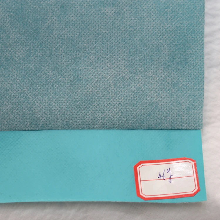 Green 46gsm SF micropore breathable film composite PP spunbond non woven