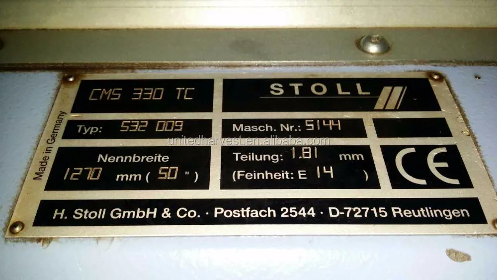 
GOOD price high quality STOLL CMS330TC E3.5.2 