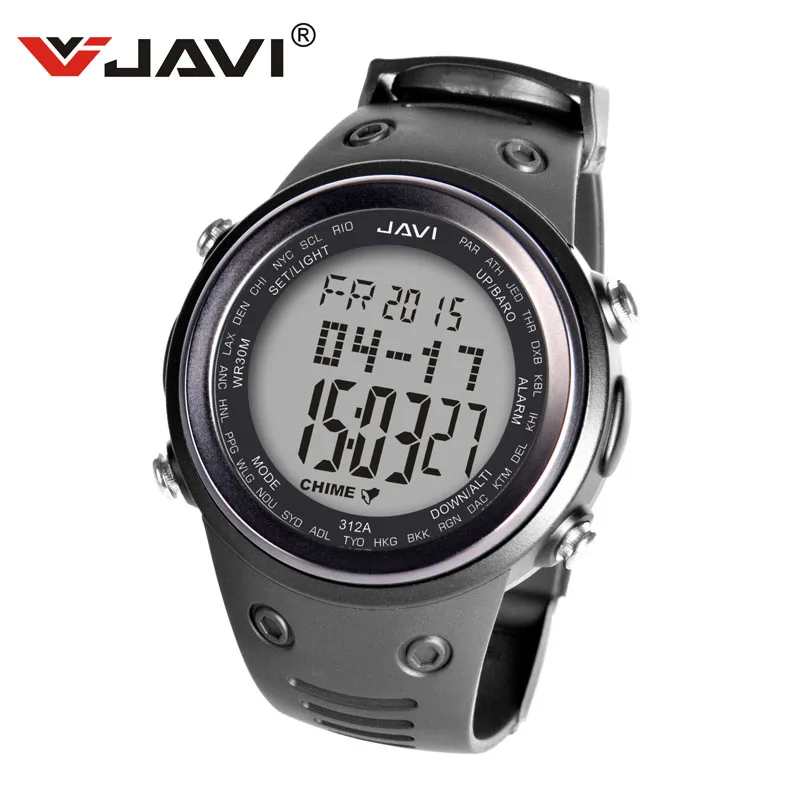 JAVI New Fashion Outdoor Sports Multifunctional Altimeter Watch for Climbing Air Pressure Temperature Weather Forecast