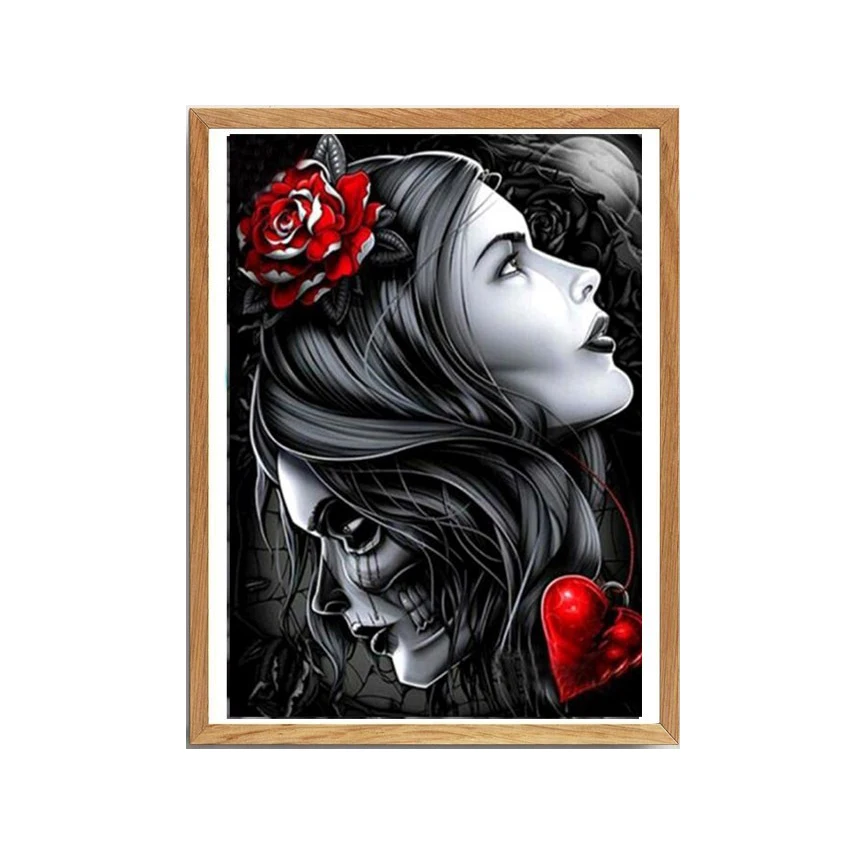 Hot Selling Dark girl Crush 5d diamond painting Living room bedroom Resin Multiple pattern sizes decorative hanging pictures