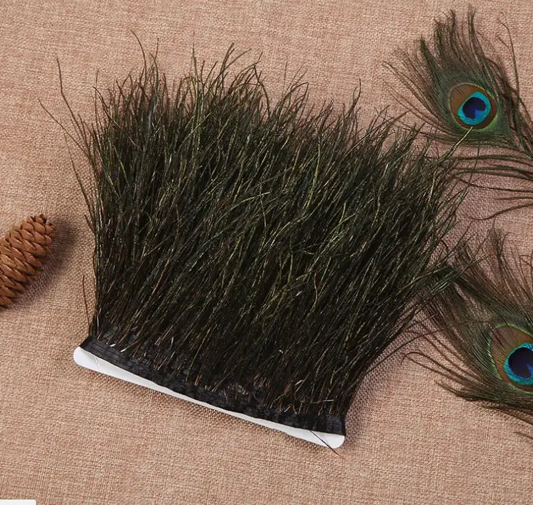 Wholesale high quality peacock feather trim,peacock feather trim