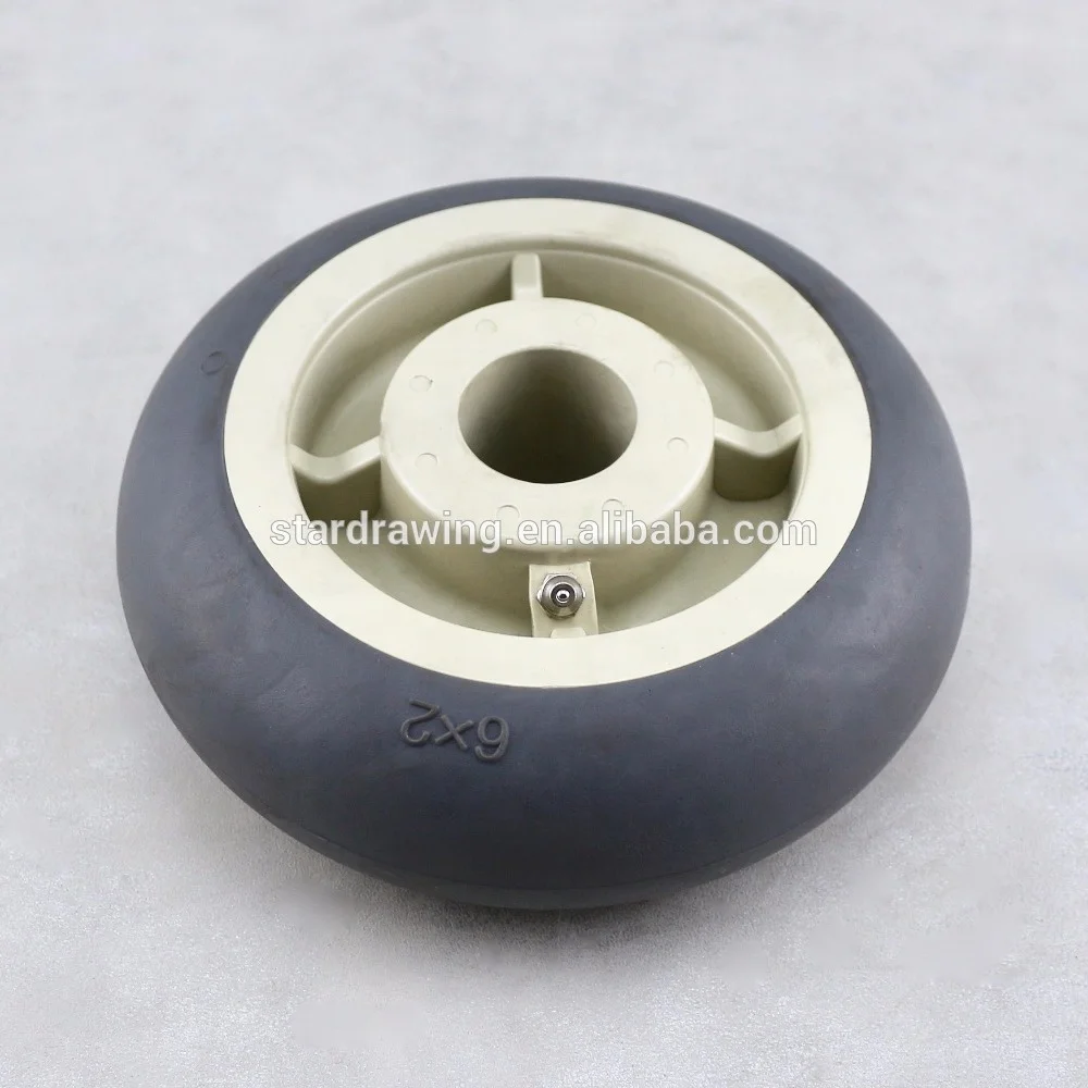 SS Soft roll Thermoplastic tread on Polyolefin core 6 inch TPR caster wheel donut tread TPR caster