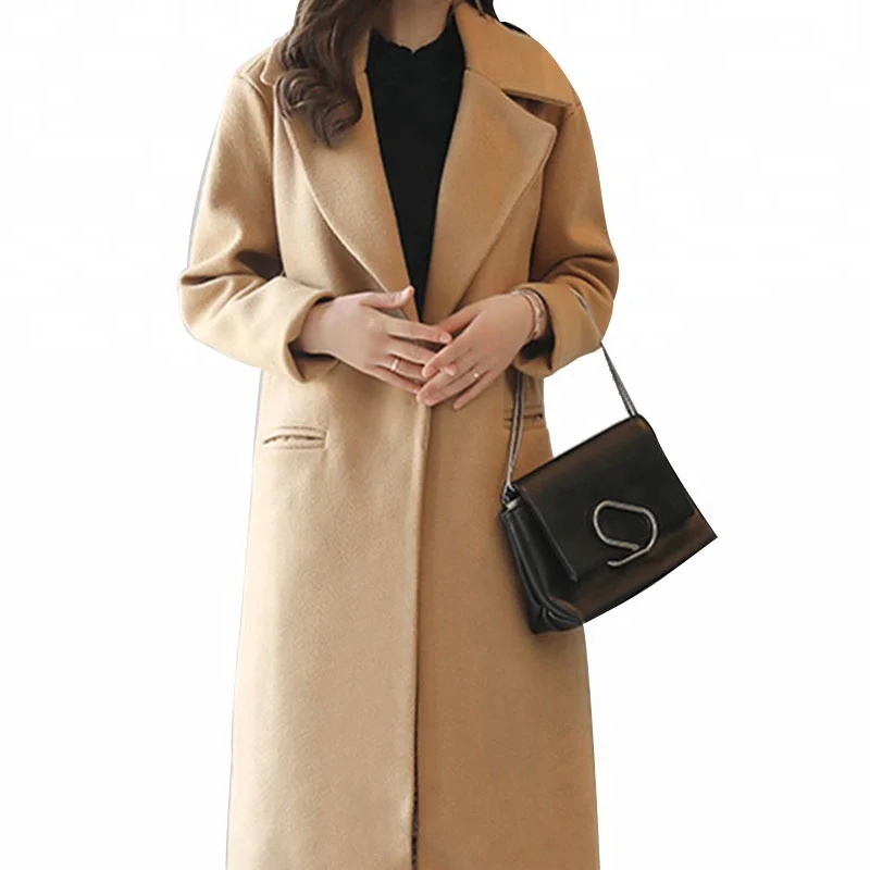 Boiled Woolen Long Cashmere Coats Overcoat Latest on Sale Desirable Luxuriant Ladies Women Adult Customized Logo Woven Trench
