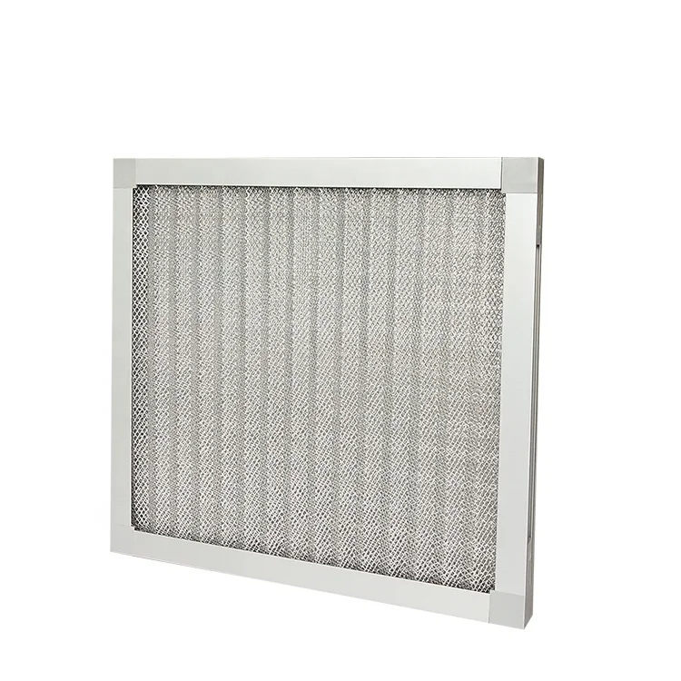Primary metal mesh washable pleated aluminum panel air conditioner filter
