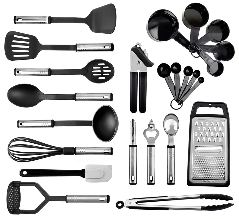 
Amazon nylon 42 pc stainless steel nonstick kitchen utensil set 