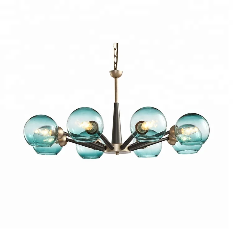 Декоративная лампа для гостиной, подвесной светильник, стеклянный шар, потолочная лампа