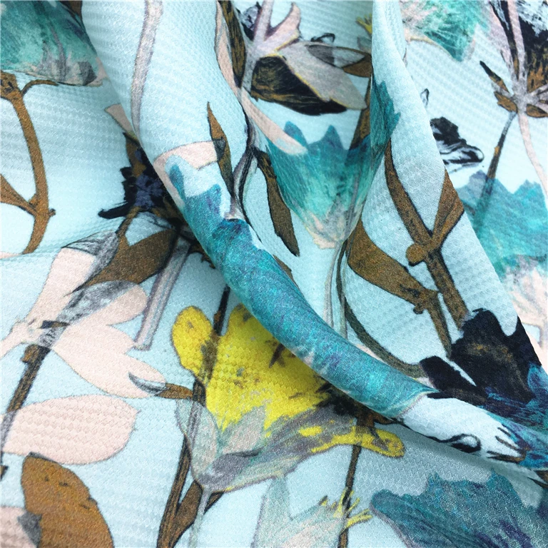 
Custom high quality digital printed silk fabric wholesalers hong kong 